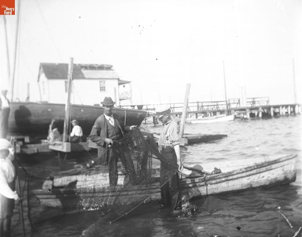 Young Man with Fishing Net, New York, 1890-1915
