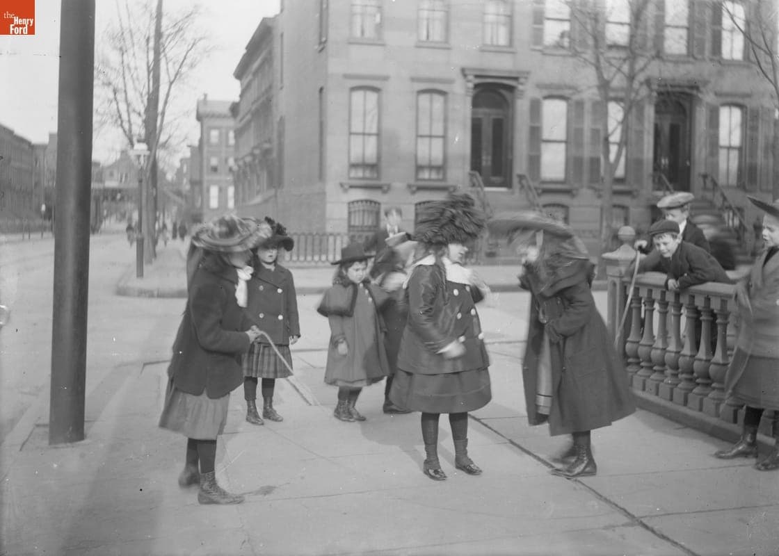 Children's Games, Jumping Rope, circa 1900