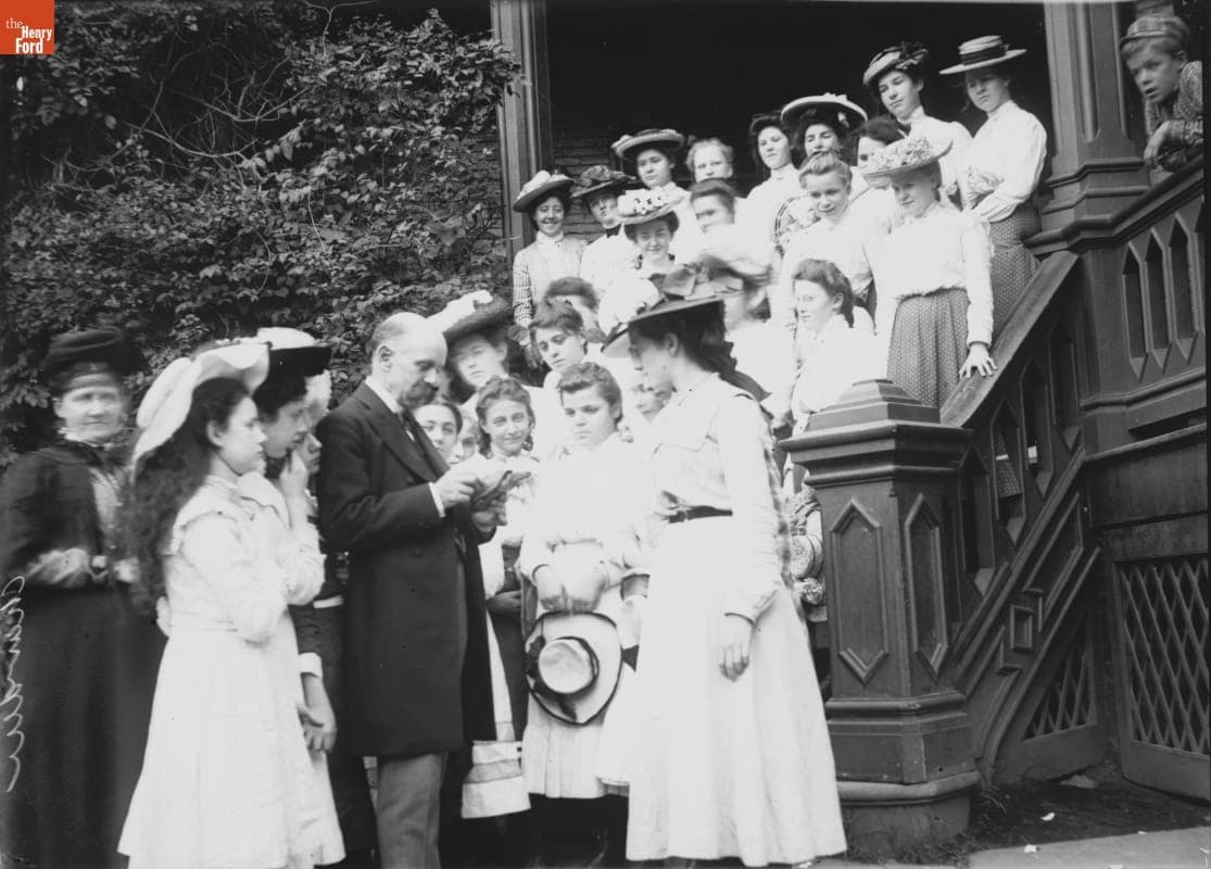 Children's Museum, Group on Stairs, 1890-1915