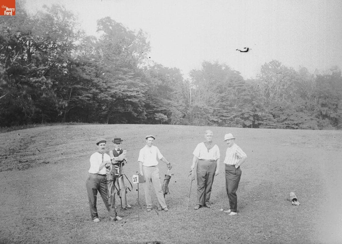 Forest Park, Club Group on Green, circa 1900