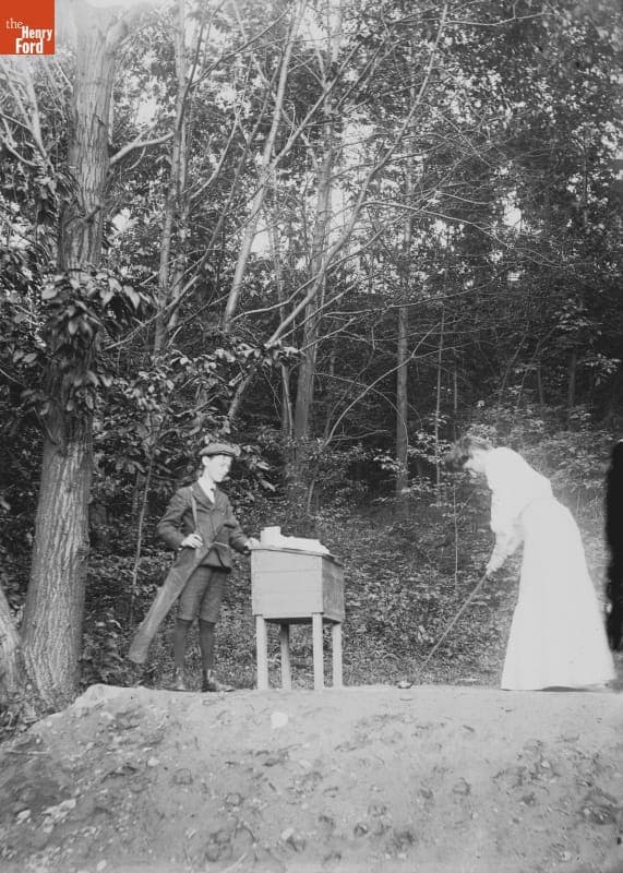 Forest Park, Woman Playing Golf, circa 1900