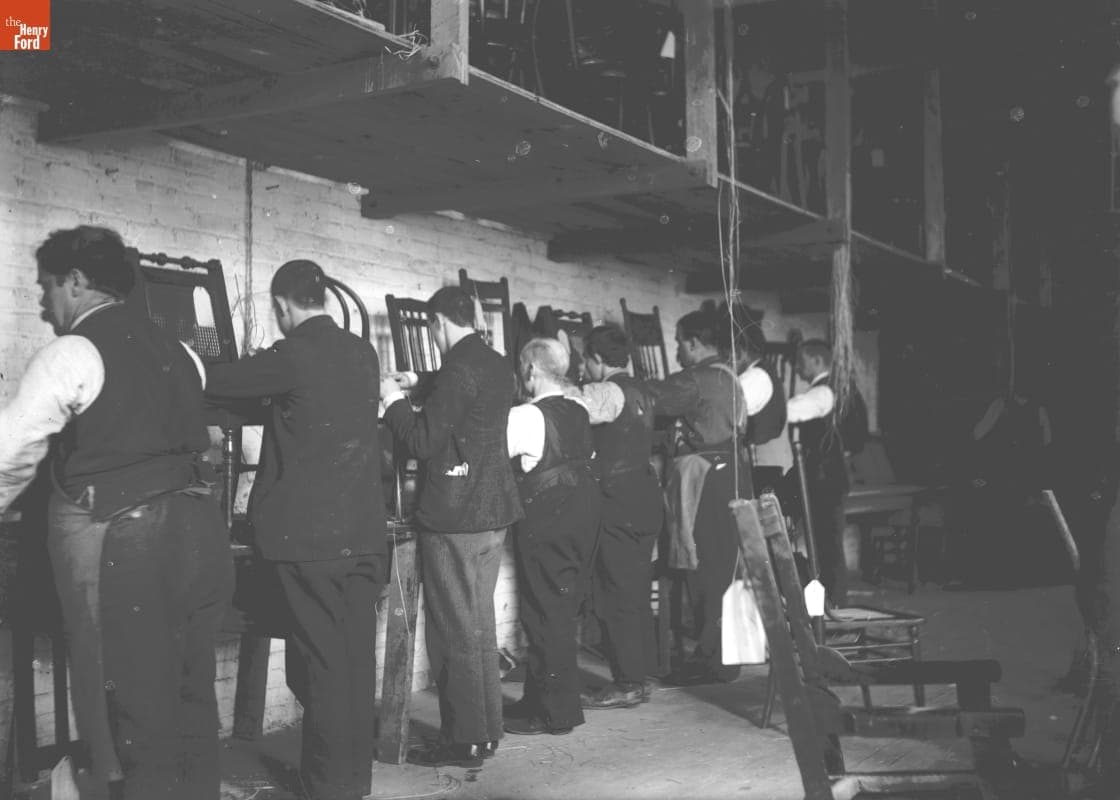 Home for Blind, Chair Caning, 1890-1915