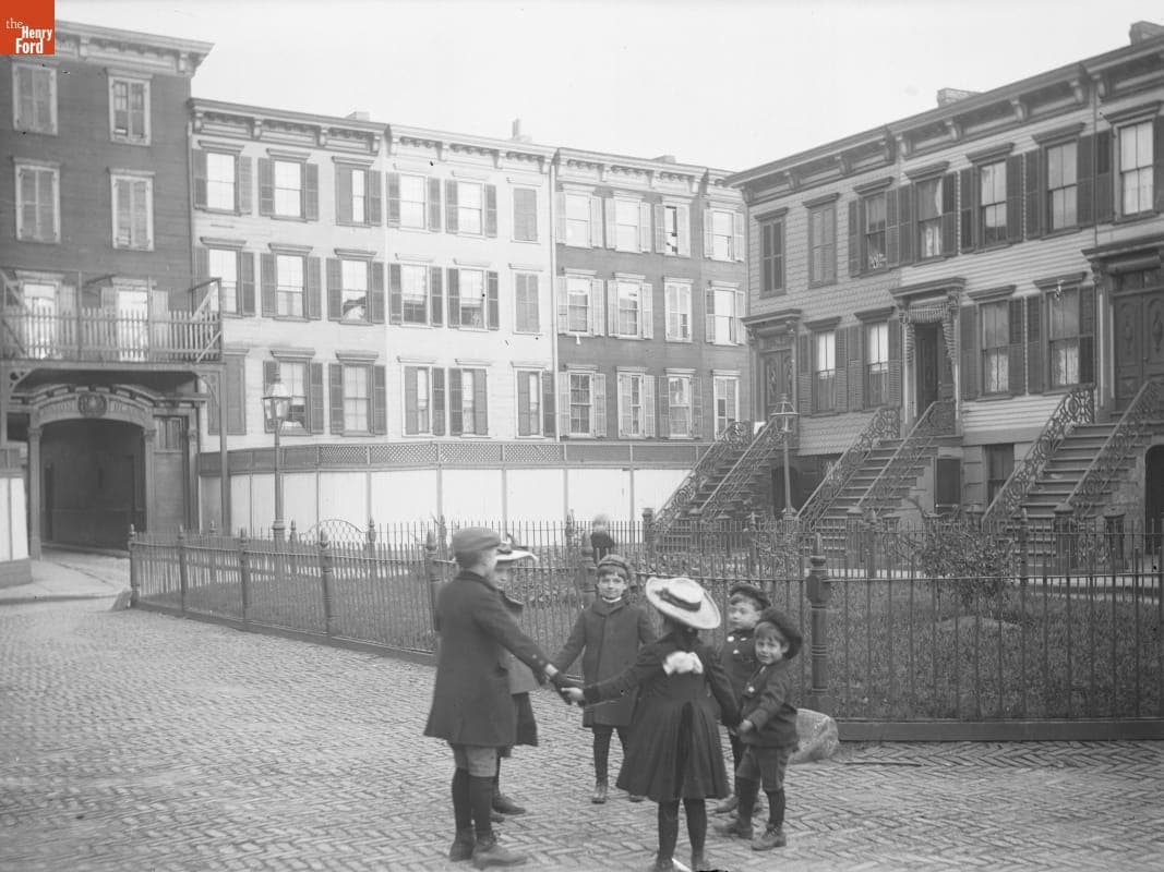 Rear Tenement, Children Playing, 1890-1915