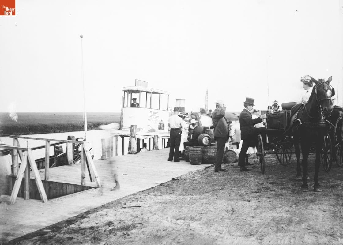 Arrival of Boat "Seagull," Point Lookout, 1890-1915