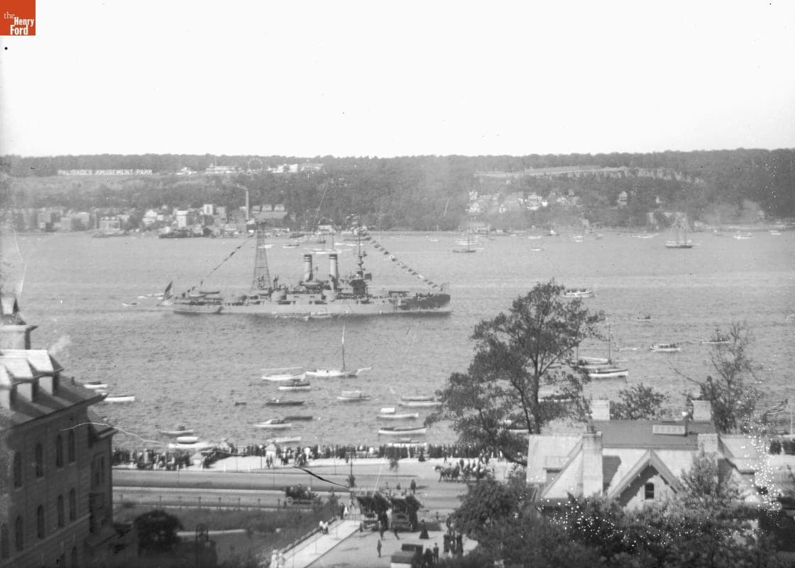 Last Stopping Point on Manhattan Island - Boys Cruise Hudson River, 1890-1915