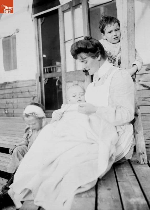Seaside Tents - Tuberculosis Children/ Group in from Play Pavillion/ Nurse and Babe, 1890-1915