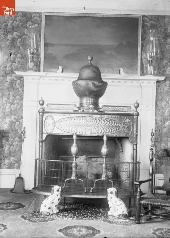 Andirons & Fireplace, 1890-1915