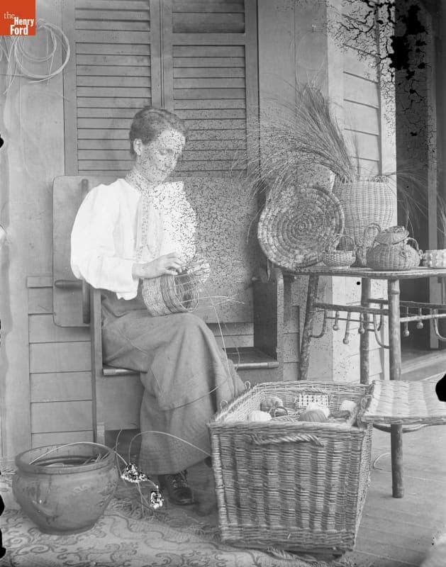 Basket Weaving, Mrs. Hyatt, 1890-1915