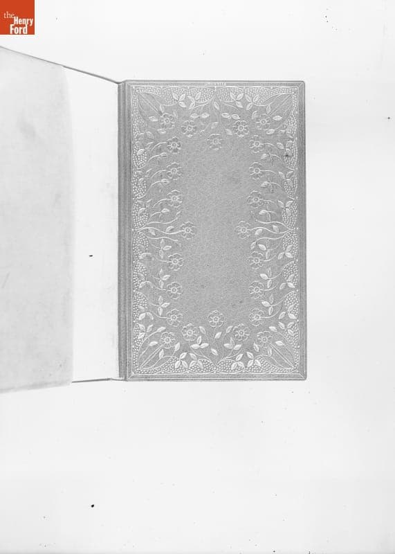 Book Cover, "Ballads in Blue China," A. Lang.  Blue Inlay in Darker Blue, Tooling in Gold, Stikeman & Co. Inside Cover., 1890-1915