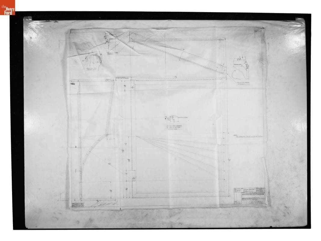 Drawing, "Door Outer Shell - L.H.," Ford Model T Truck, January 31, 1923