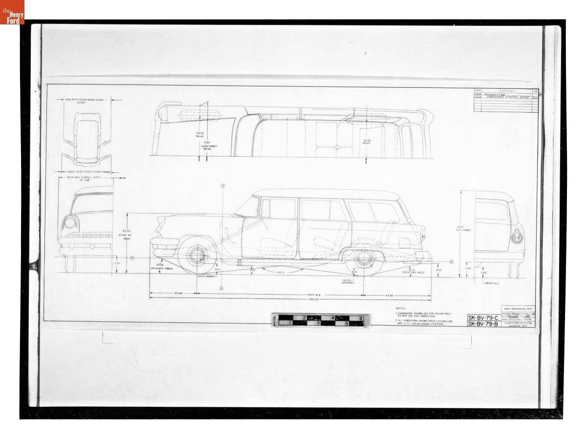 Drawing, Mercury Monterey/Custom 4-Door Station Wagon, February 8, 1955