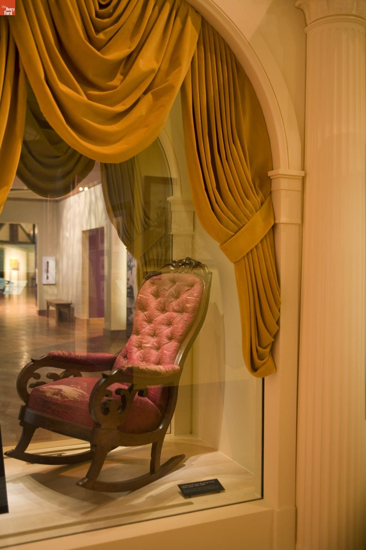 Rocking Chair Used by Abraham Lincoln at Ford's Theatre the Night of His Assassination, on Exhibit in Henry Ford Museum, June 2007