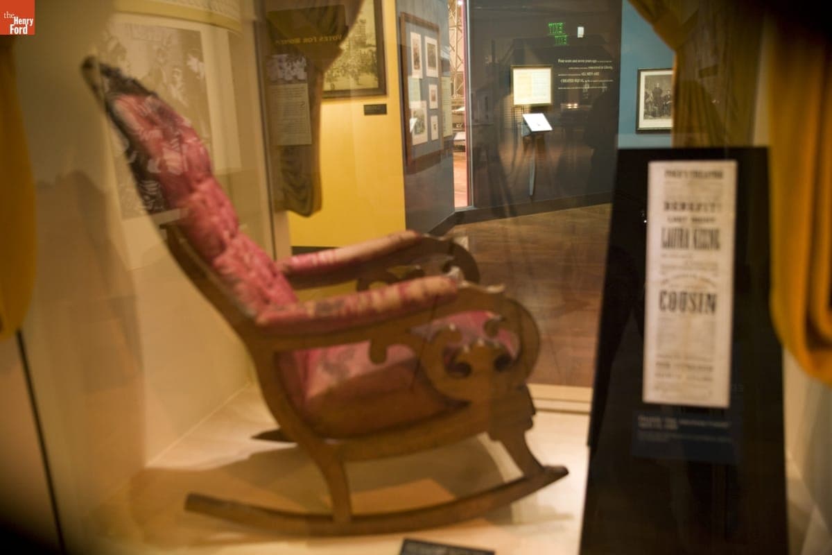 The Chair in Which Abraham Lincoln Was Shot at Ford's Theatre, on Exhibit at Henry Ford Museum, June 2007
