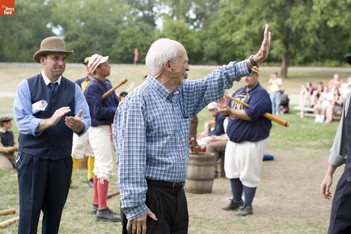 Ernie Harwell at the World Tournament of Historic Baseball in Greenfield Village, August 2007