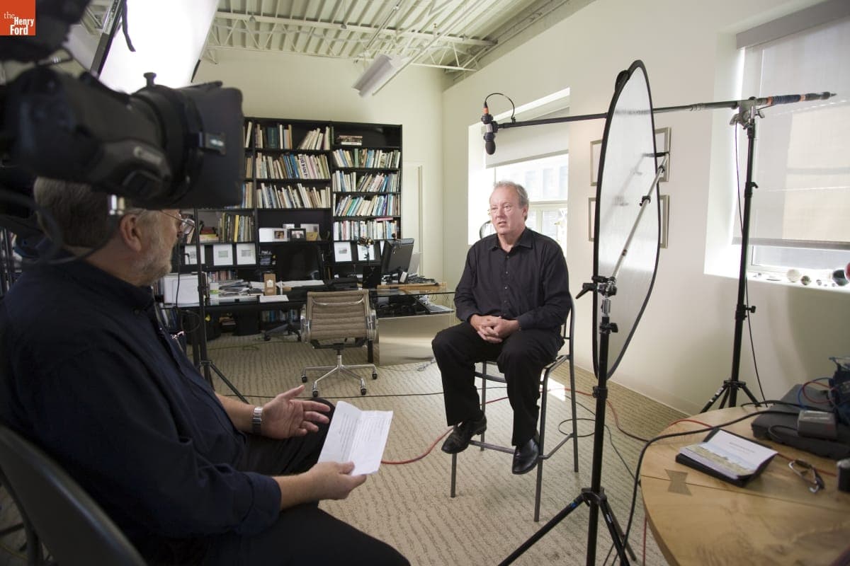 William McDonough Giving an Interview in His Office, Charlottesville, Virginia, September 8, 2008