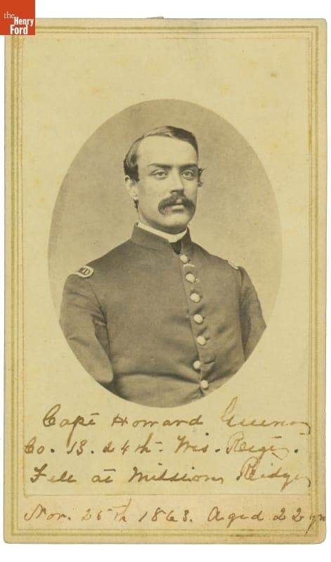 Portrait of Captain Howard Greene, 24th Wisconsin Infantry, Company B, Killed at Missionary Ridge, 1863