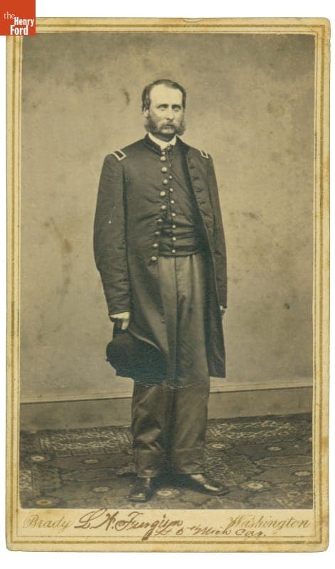 Portrait of 2nd Lieutenant Leander W. Ferguson, 5th Michigan Cavalry, Company D, 1864