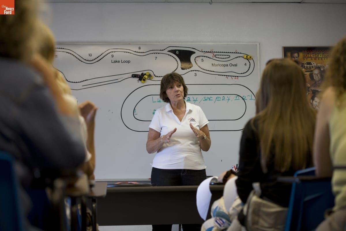 Lyn St. James Teaching a Class, 2008
