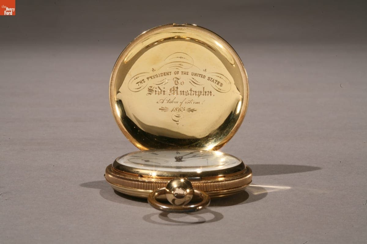 Pocket Watch Given to Sidi Mustapha Khaznadar, Grand Vizier of Tunis, by President Andrew Johnson, 1865