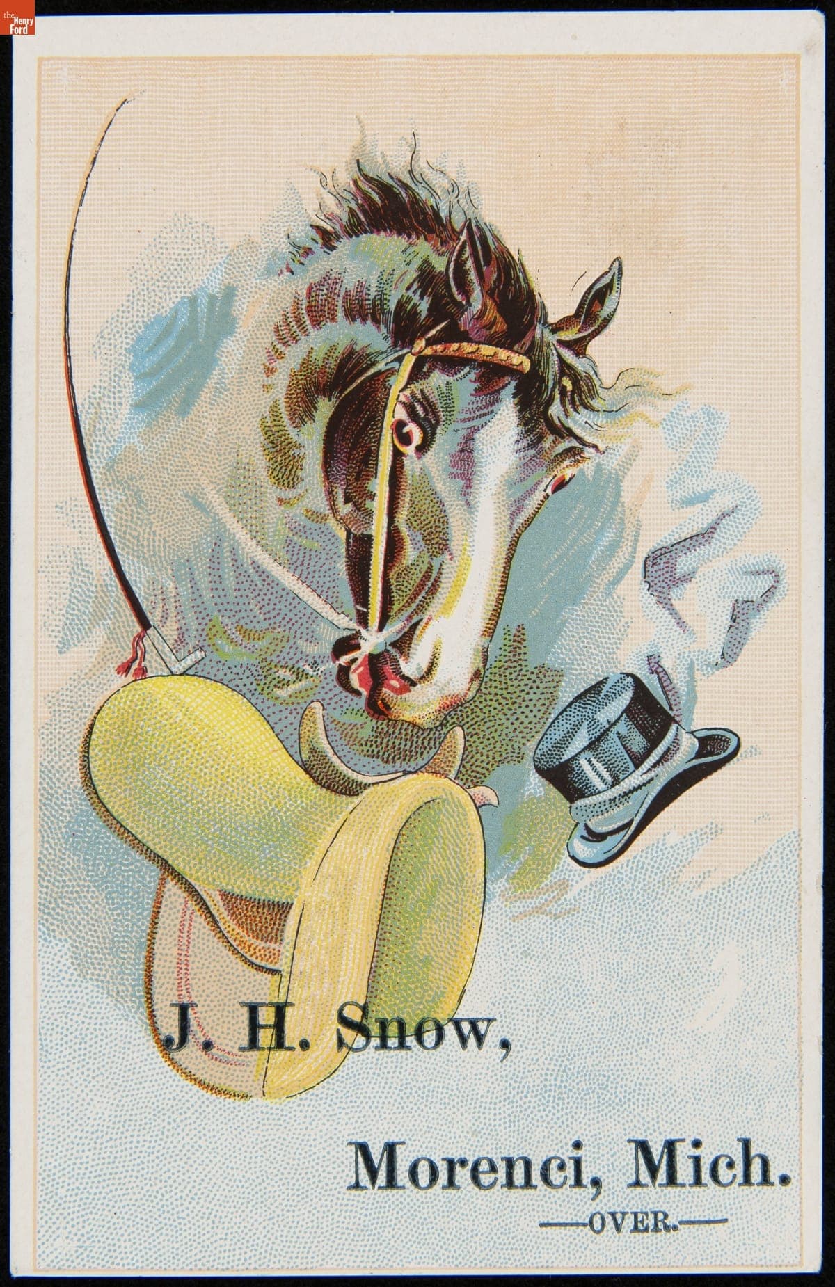 Trade Card for J.H. Snow Pleasant Valley Sour Mash Whiskey, 1880-1890