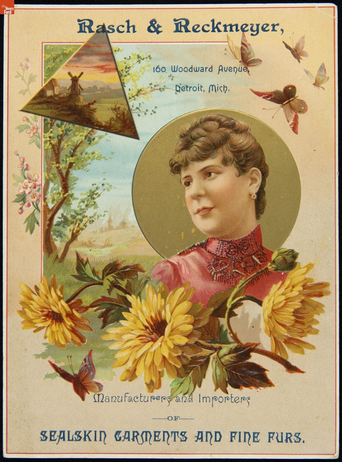 Trade Card for Sealskin Garments and Fine Furs, Rasch & Reckmeyer, 1880-1900