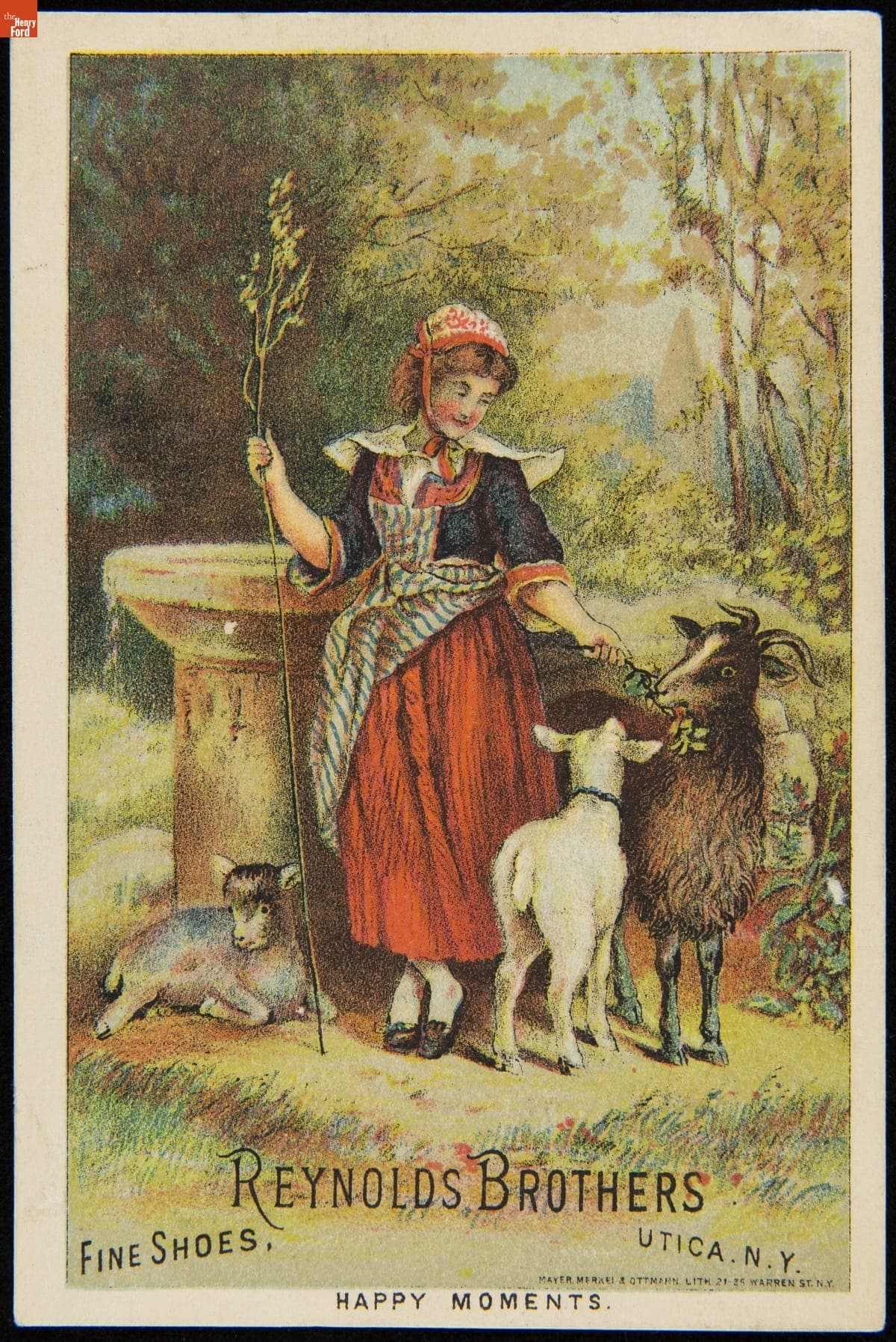 Trade Card for Reynolds Brothers Celebrated Fine Shoes, "Happy Moments," Reynolds Brothers, 1867-1880