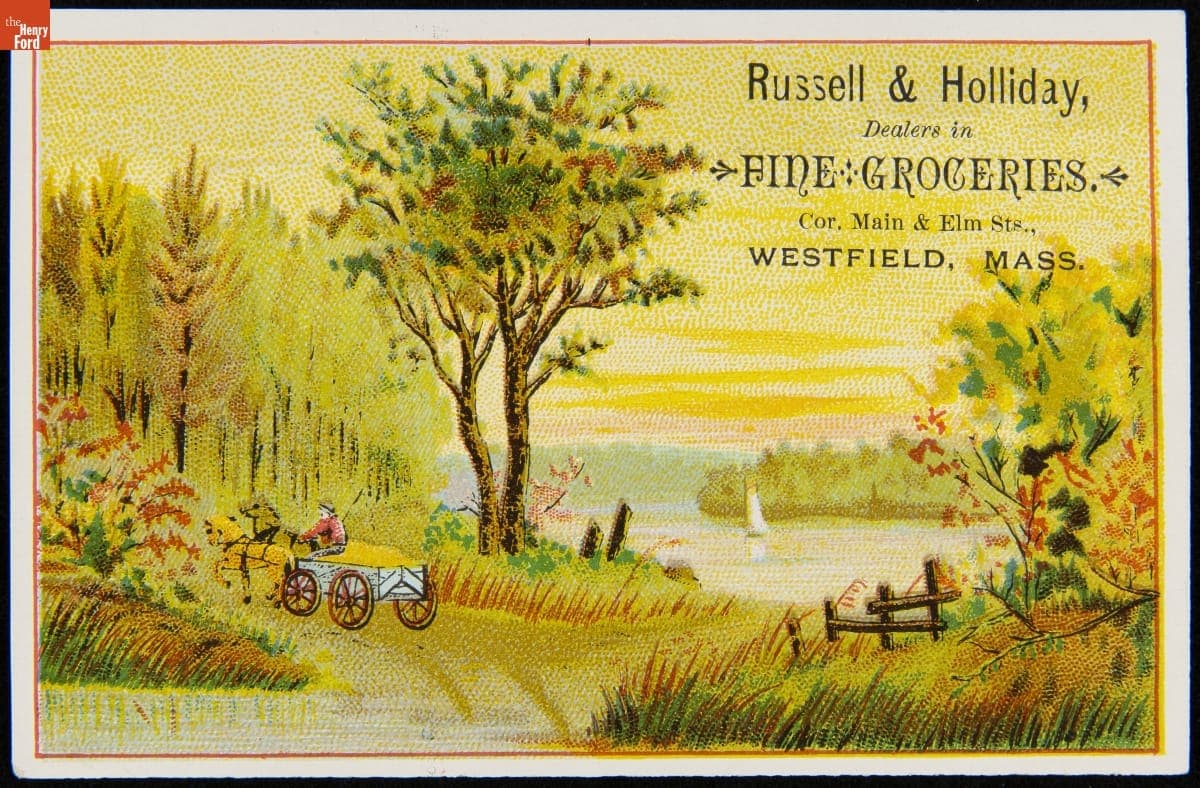 Trade Card for Russell & Holliday, Grocer, 1880-1890