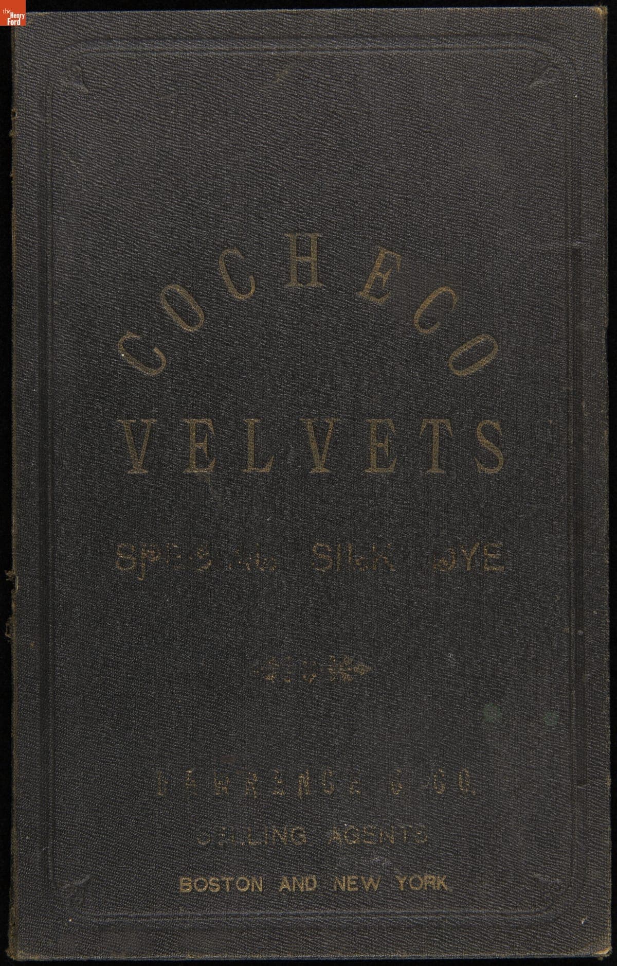 Cocheco Velvets Special Silk Dye, 1904