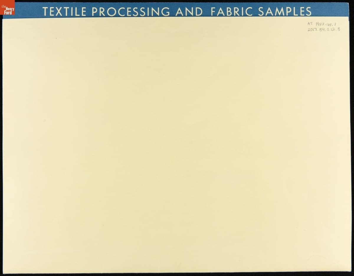 Textile Processing and Fabric Samples, American Textile Manufacturers Institute, Inc., 1949-2004