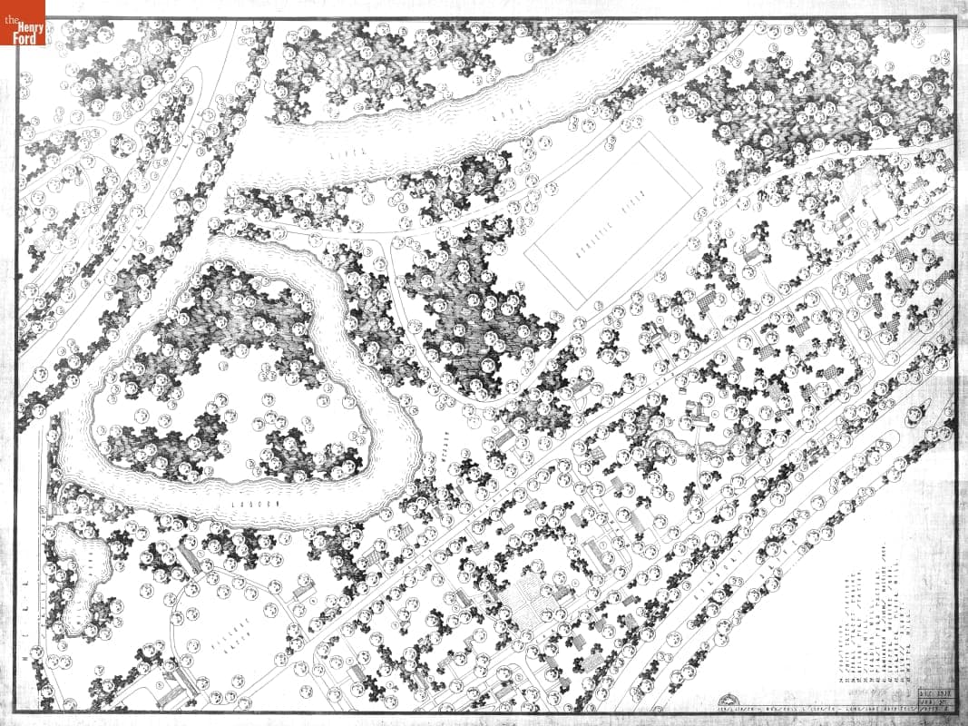 General Plan, Edison Institute and Greenfield Village, December 1935 (Sheet 4)
