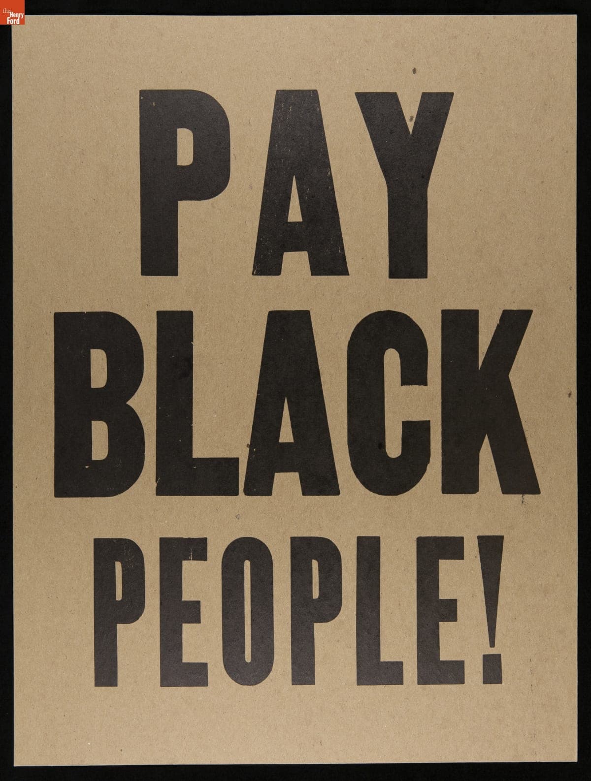 Protest Poster, "Pay Black People!," 2020