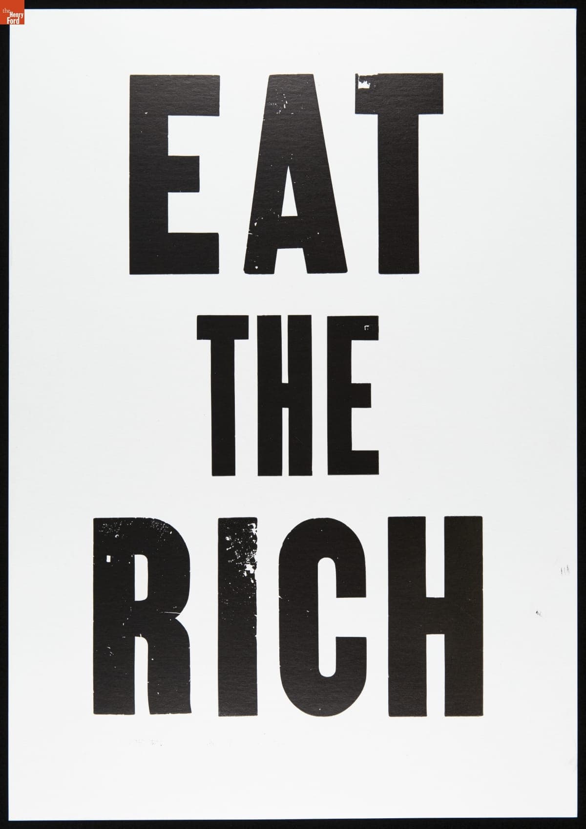 Protest Poster, "Eat the Rich," 2020