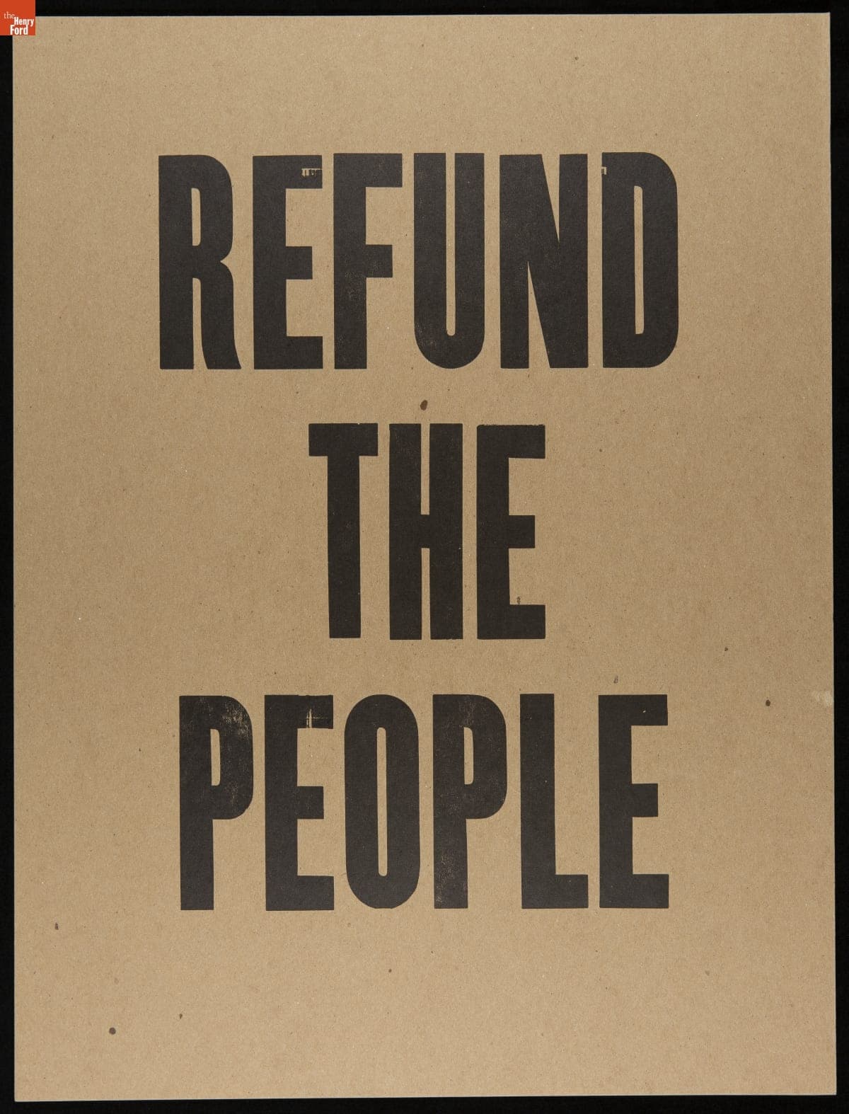 Protest Poster, "Refund the People," 2020