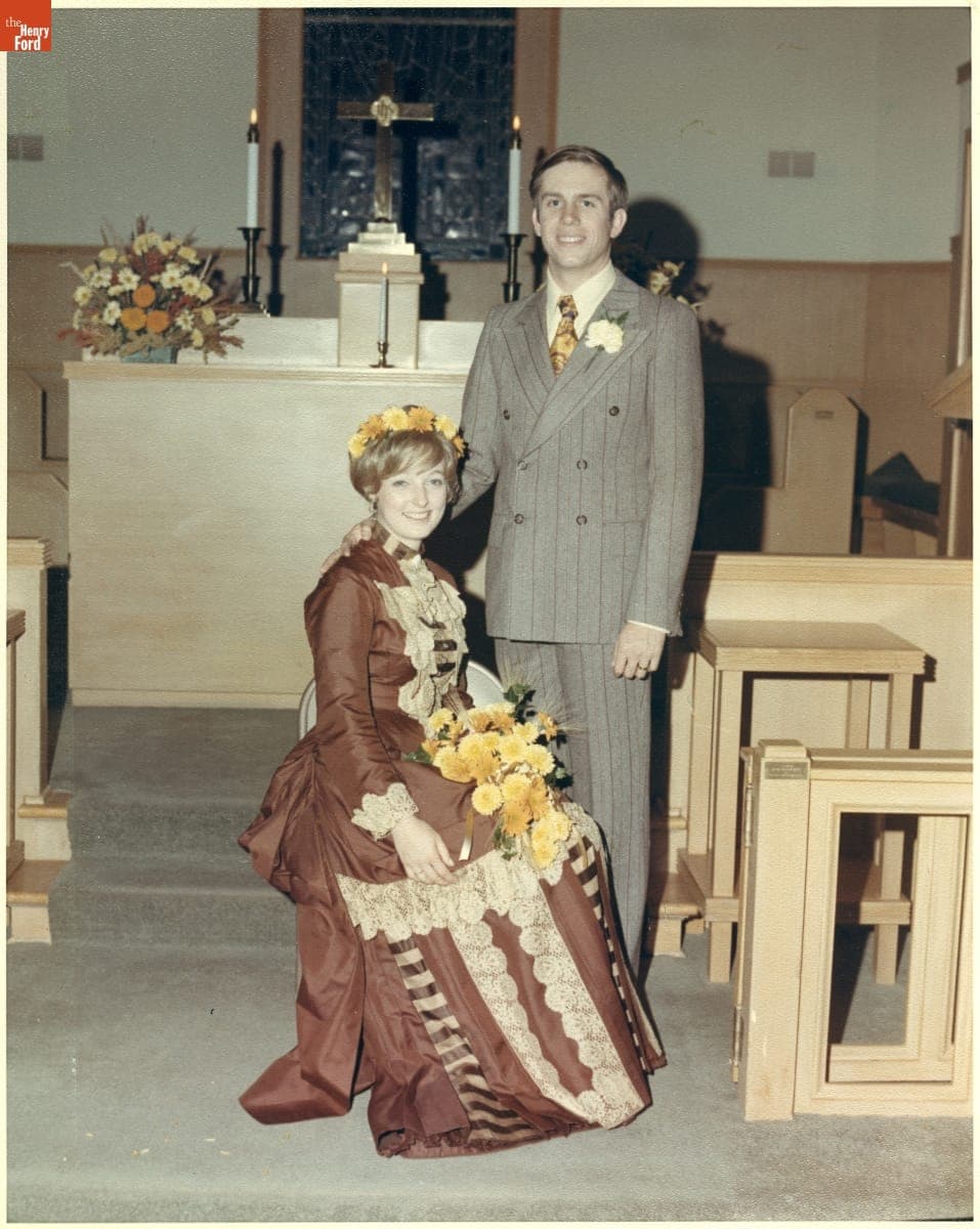 Shirley Powell Parish and David Parish on Their Wedding Day, October 18, 1969