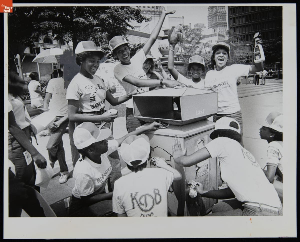 "Keep Detroit Beautiful" Teens Cleaning Up the City, June 1980