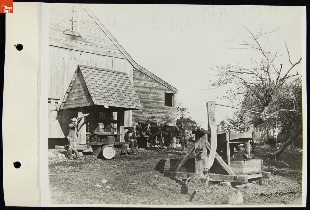 Cider Mill and Press, Farwell Farm, Cape Neddick, York, Maine, 1890