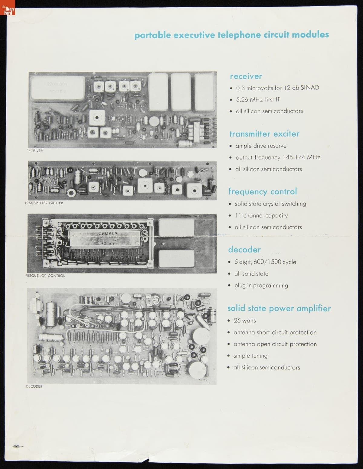 Portatronic Systems, Inc. Brochure, "P.E.T. - Portable Executive Telephone," circa 1968