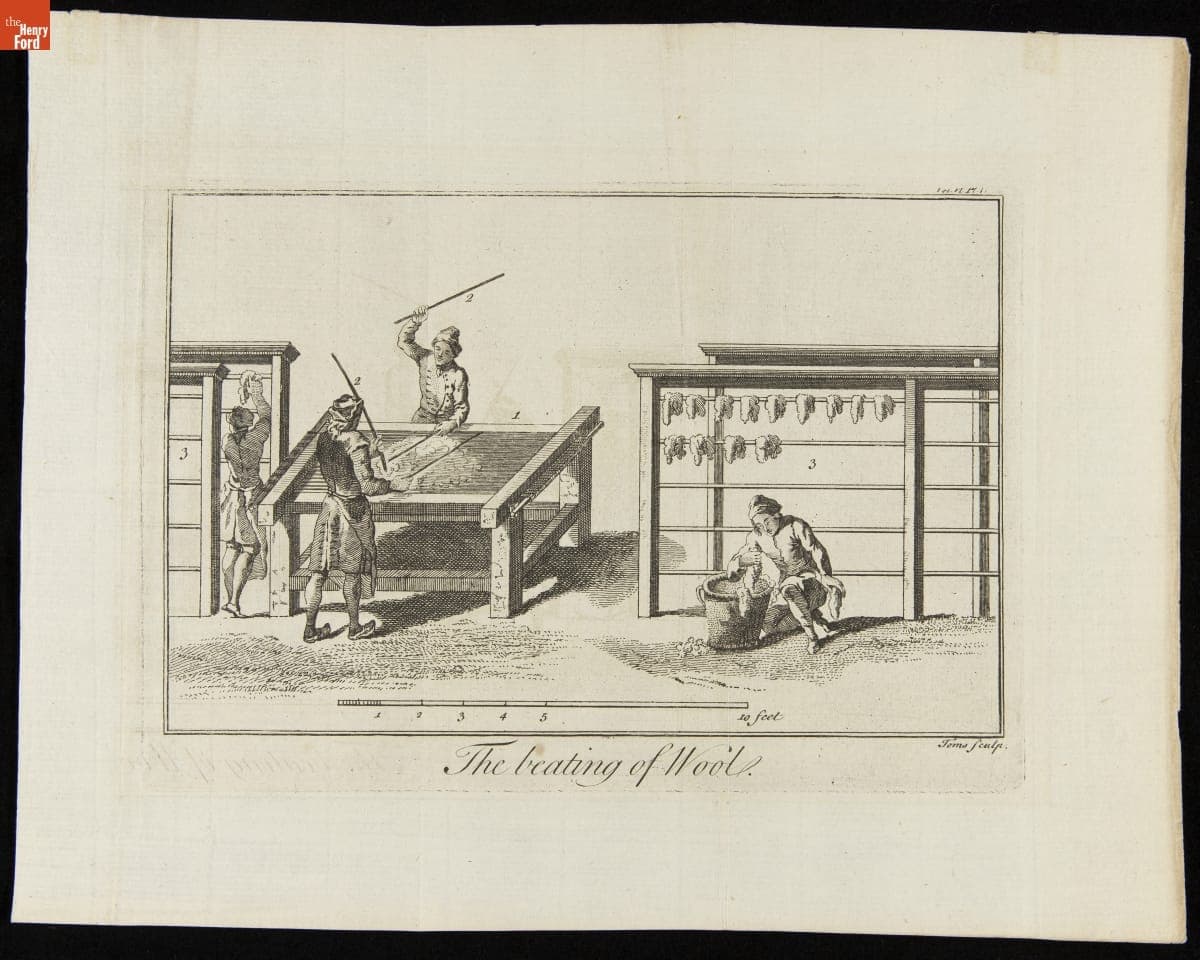 The Beating of Wool, 1748