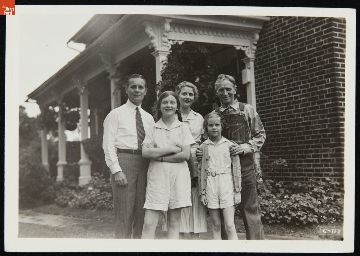 Harvey Firestone, Jr. Family with Harvey Firestone Sr. at the Firestone Farm, Columbiana County, Ohio, circa 1935