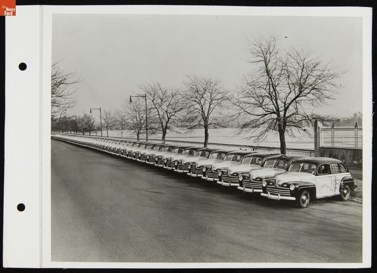 Fleet of Ford Taxicabs, Cambridge, Massachusetts, January 1948