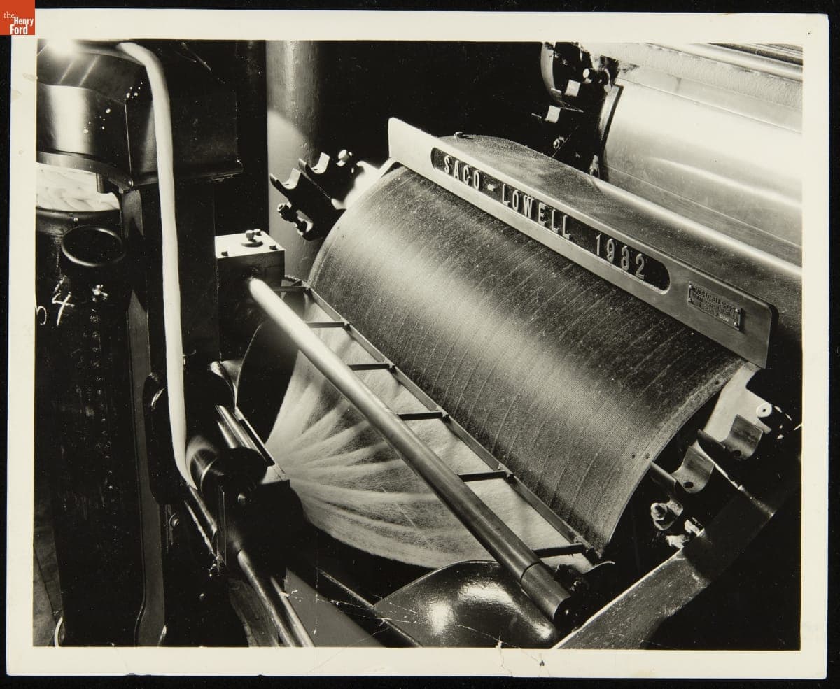 Saco-Lowell Textile Carding Machine, circa 1935