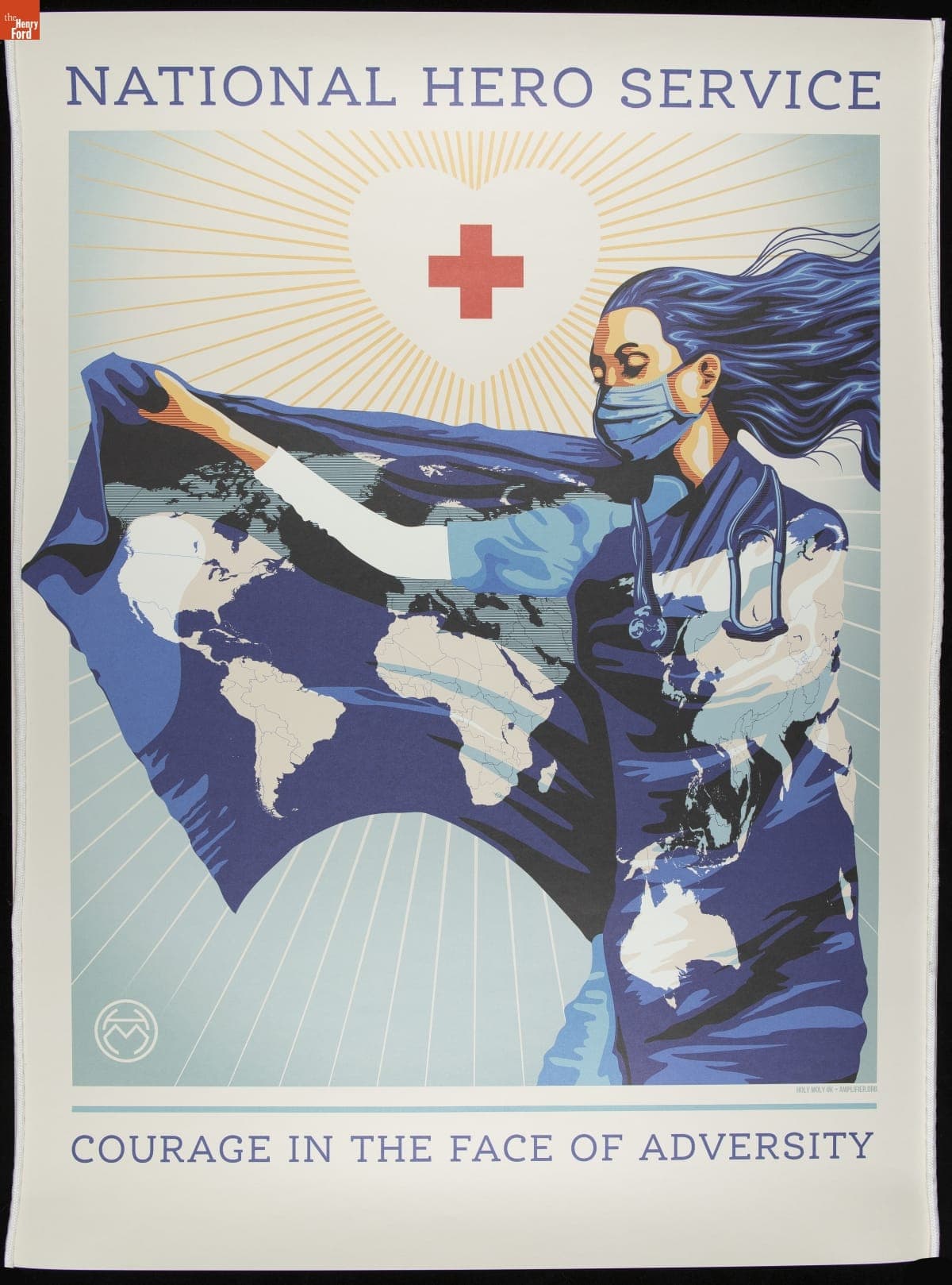 Poster, "National Hero Service, Change in the Face of Adversity," 2020