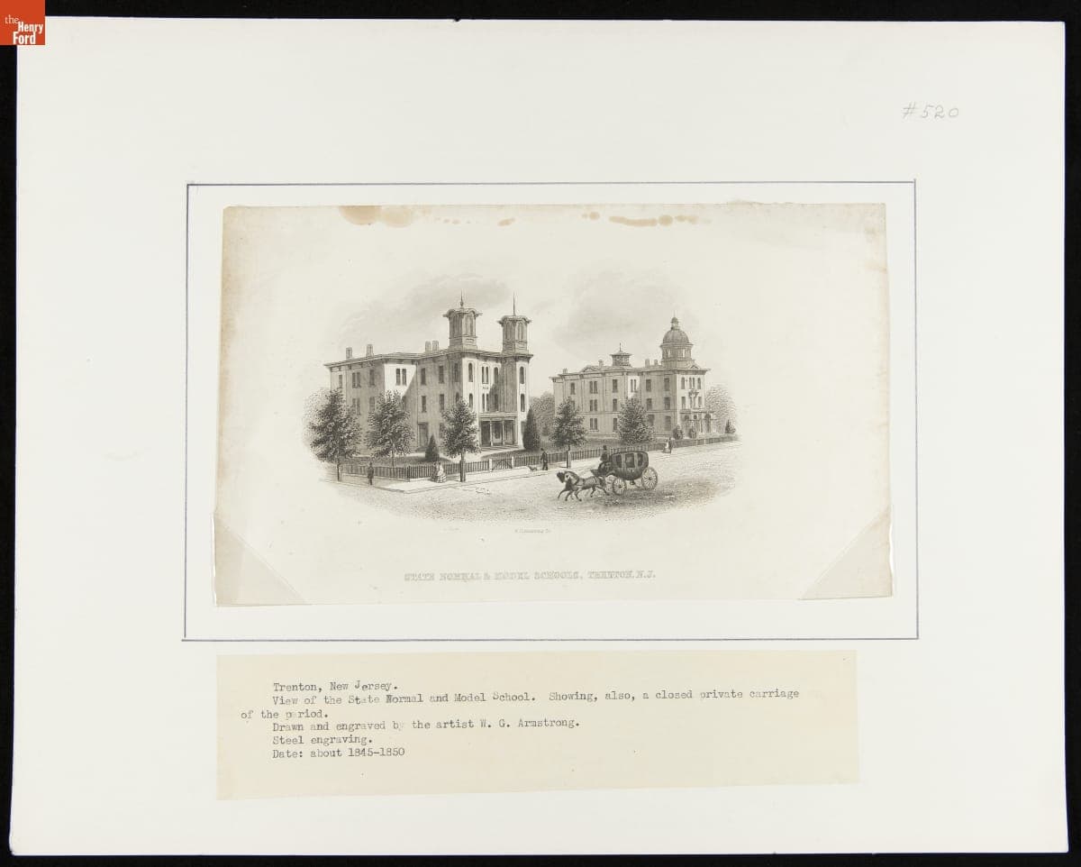 State Normal & Model Schools, Trenton, New Jersey, 1845-1850