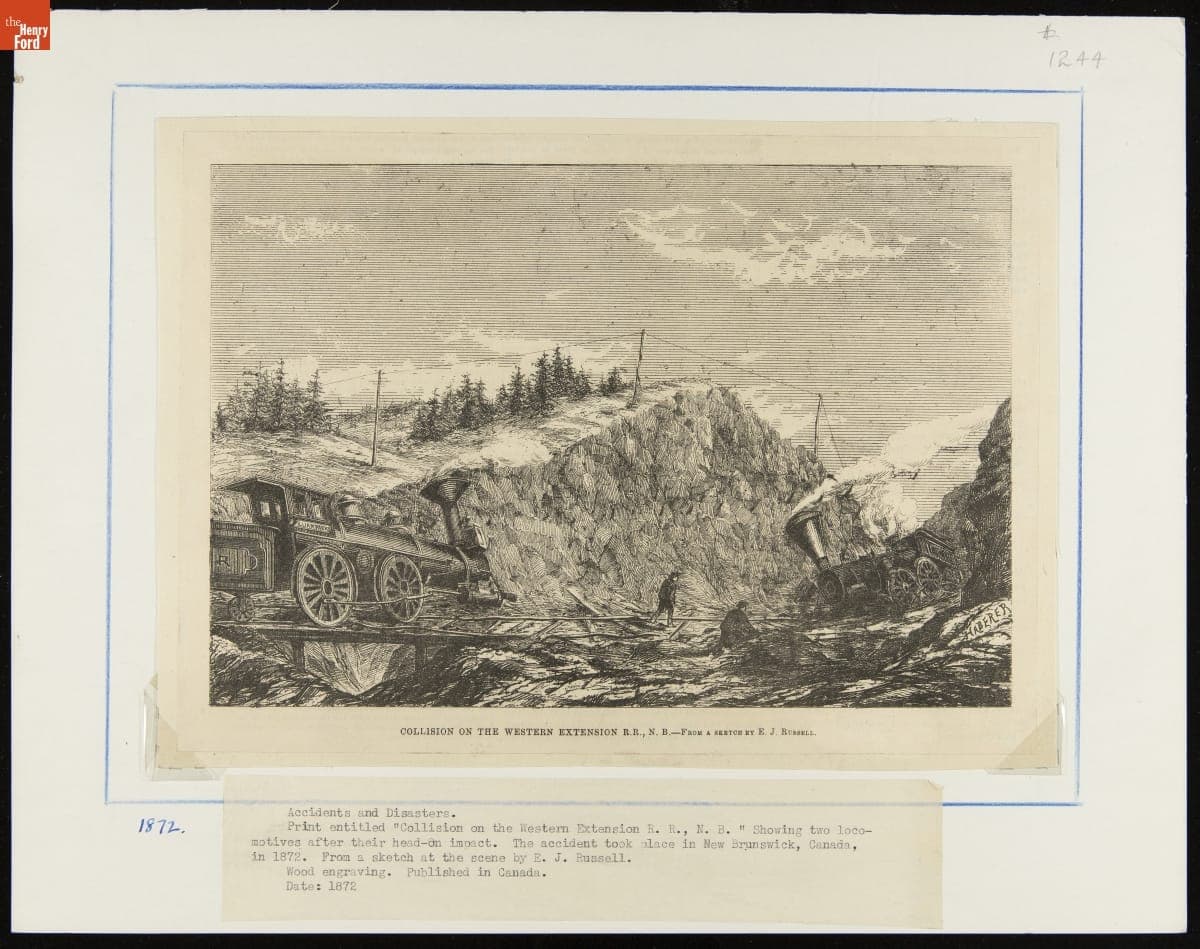 Collision on the Western Extension R.R., N.B., 1872