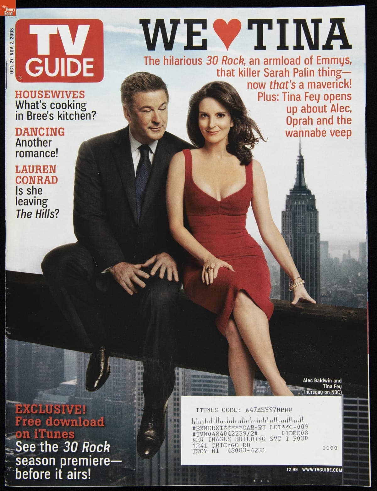 TV Guide Magazine, "We Love Tina," October 27, 2008