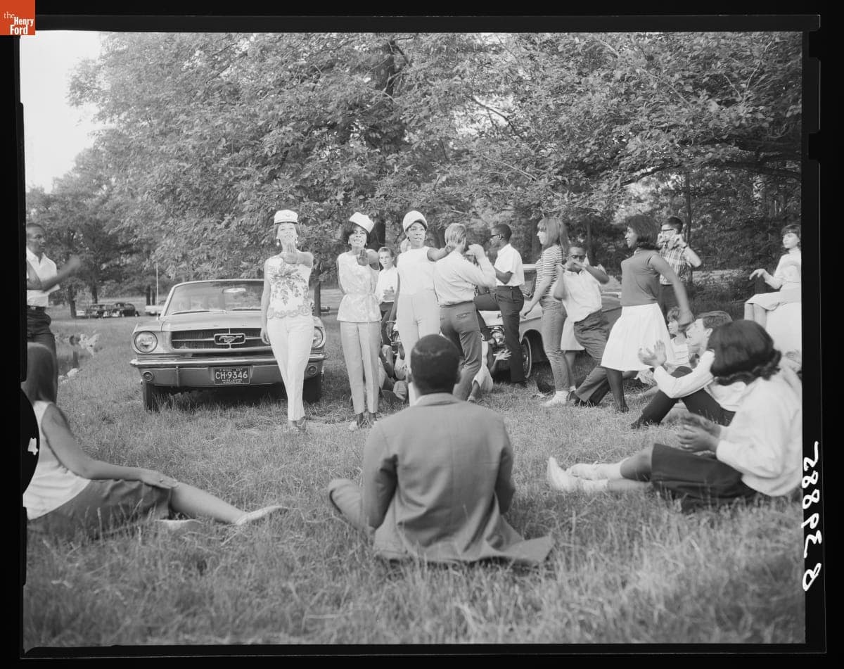 The Supremes in Greenfield Village during Filming of "It's What's Happening Baby" Television Show, June 1965