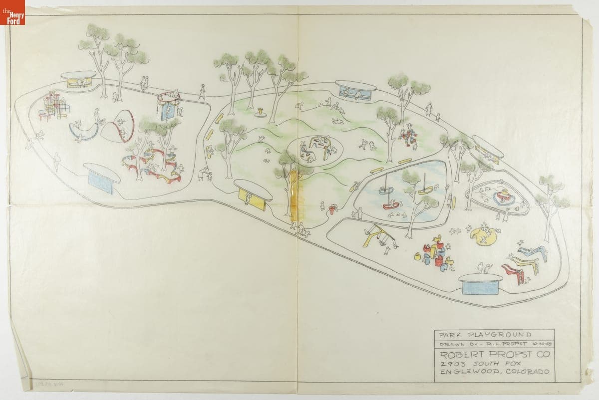 Drawing, "Park Playground," October 30, 1958