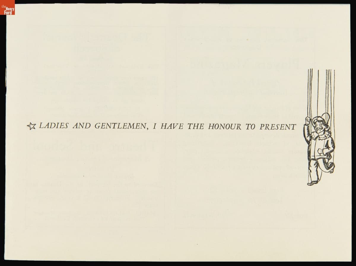 Ladies and Gentlemen, I Have the Honour to Present,"1935