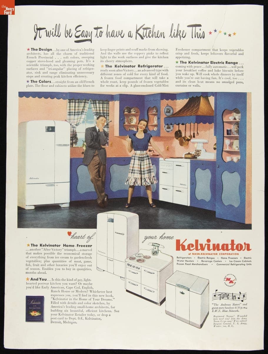 Nash-Kelvinator Corporation Advertisement, "It Will be Easy to Have a Kitchen Like This," 1945
