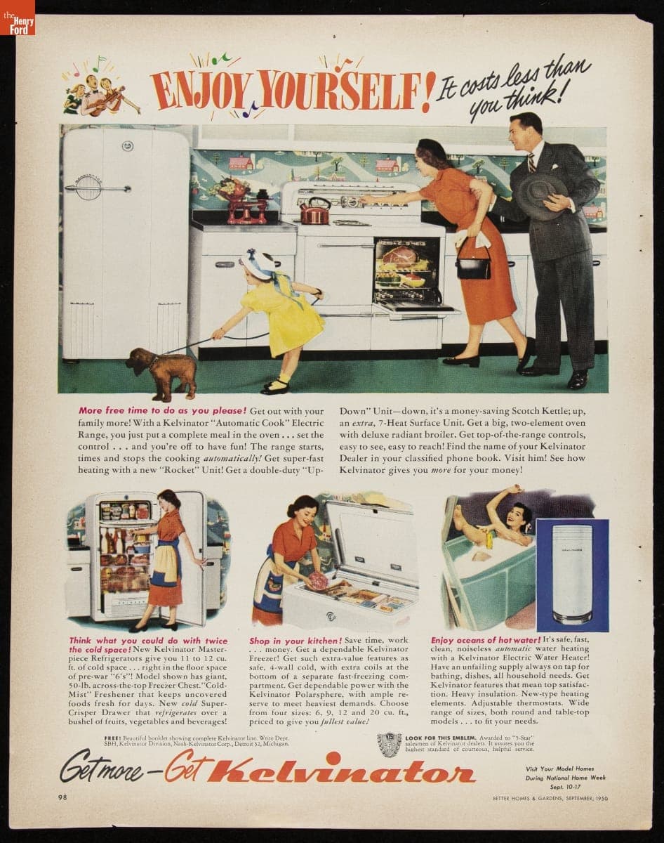 Nash-Kelvinator Corporation Advertisement, "Enjoy Yourself! It Costs Less Than You Think!," 1950